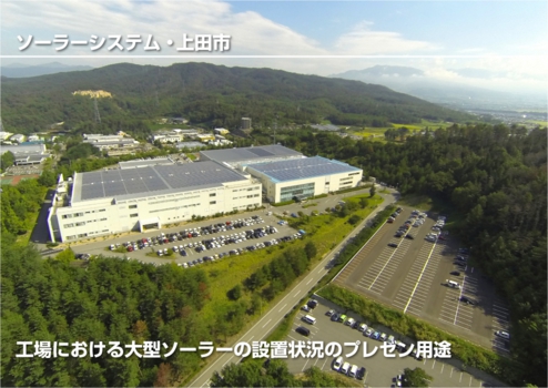 ウィンバードのマルチコプター空撮・活用事例・各種プレゼン用途(山洋電気富士山工場その3ソーラー真俯瞰・上田市)