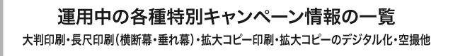 特別キャンペーン一覧