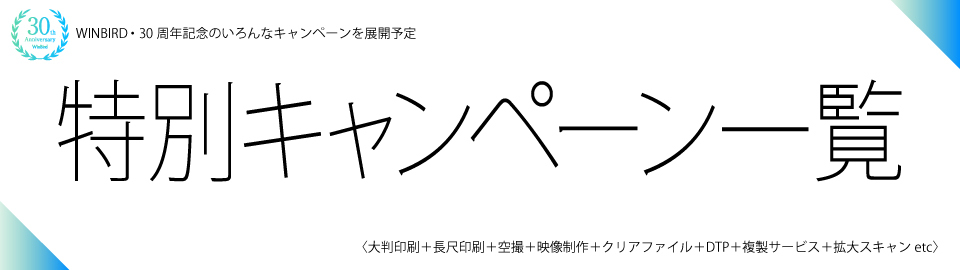 ウィンバードの特別キャンペーン