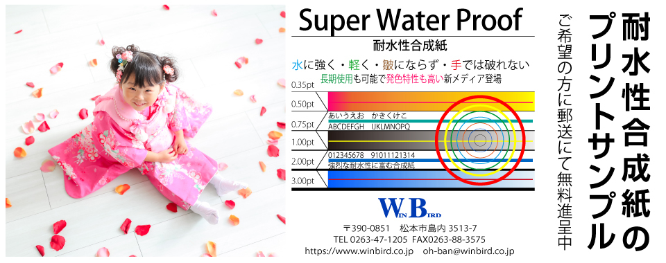 WINBIRD・SWPプリントサンプル無料進呈中